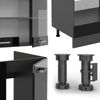 Eckküche R-Line Schwarz Hochglanz/Anthrazit 287 x 46 cm ohne Arbeitsplatte Vicco Bild 5