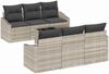 vidaXL Sofa Set mit Kissen mit Kissen 7 pcs Hellgrau Poly Rattan 3346612 Bild 2
