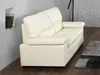 Vente-unique - MIMAS Sofa Leder Weiß - B 89 cm x H 97 cm x L 162 cm Bild 2