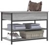 vidaXL Schuhbank Grau Sonoma 70x42,5x50 cm Holzwerkstoff 839031 Bild 4