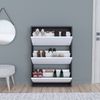 Schuhschrank Aurskog 110x73,5x24cm Anthrazit/Weiß [en. casa] Bild 5