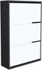Schuhschrank Aurskog 110x73,5x24cm Anthrazit/Weiß [en. casa] Bild 3