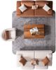 Sitzgruppe/Sofa Set - Wohnzimmergarnitur "Helios" 3+3+1+1-Braun Bild 3