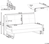 Schlafsofa 3-Sitzer JERSLEV Stoff Grau Bild 2