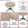 Hocker mit Polster HWC-P32, Sitz-/Fußhocker Fußablage Ottomane Stoff/Textil Chenille (370 g/m²) ~ grün Bild 2
