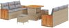vidaXL Gartensofa-set mit Kissen 9 pcs Beige und Hellgrau 3363127 Bild 2