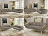 Wohnzimmerset Möbelset PIRS 3-3, Armlehnen, Wellenfederung, weiße Füße, Dreisitzer Sofa, Polstermöbel Set - Hellgrau Velvet Bild 2