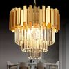 JDONG Kronleuchter Kristall Pendelleuchte Gold Chandelier Klein, Deckenleuchte Hängeleuchte für Esszimmer Flur Restaurant,B:40*H:143 CM Bild 5