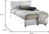 Dmora Abbygale Doppelbett, Bettkasten mit Stoffbezug, 100 % Made in Italy, Öffnung vorne, inklusive Matratze 120 x 200 cm, Weiß Bild 3