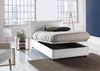 Dmora Abbygale Doppelbett, Bettkasten mit Stoffbezug, 100 % Made in Italy, Öffnung vorne, inklusive Matratze 120 x 200 cm, Weiß Bild 4