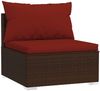 vidaXL 3-Sitzer-Sofa mit Kissen Braun Poly Rattan 317544 Bild 3