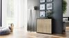 Vladon Sideboard Ben, Kommode mit 2 Türen und 2 Schubladen, Schwarz matt/Eiche Sägegrau (79 x 74 x 36 cm) Bild 2