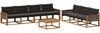 vidaXL Outdoor-Sofagarnitur mit Kissen 8 pcs Natürlich und Schwarz 3381292 Bild 2