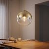 LED Pendellampe, Glaskugel, gold transparent, 25 cm, VARUS Bild 3
