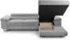 AX LIVING Hellgrau Cord Couch L Form – Arborio R Wohnlandschaft 280cm Bild 5