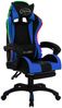 vidaXL Gaming-Stuhl mit RGB LED-Leuchten Blau und Schwarz Kunstleder 288006 Bild 2