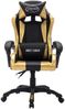vidaXL Gaming-Stuhl mit RGB LED-Leuchten Gold und Schwarz Kunstleder 287998 Bild 4