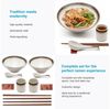 Intirilife Suppenschüssel, Keramik, (Set, 10-tlg), Ramen Schüssel Set für 2 Personen aus Keramik 1.1 Liter für Nudelsuppe Bild 3