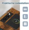 SONGMICS Kommode mit LED-Beleuchtung, Sideboard, Schubladenschrank für Wohnzimmer, mit Ladestation, 5 Schubladen, braun-schwarz Bild 4