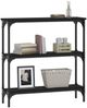 vidaXL Konsolentisch Schwarz 75x22,5x75 cm Holzwerkstoff 834030 Bild 3