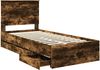 vidaXL Bettrahmen Geräucherte Eiche 90 x 190 cm Ingenieurs Holz 3409500 Bild 5