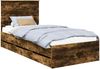 vidaXL Bettrahmen Geräucherte Eiche 90 x 190 cm Ingenieurs Holz 3409500 Bild 2