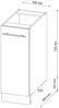 Midischrank Fame-Line Weiß Hochglanz 30 x 82 cm ohne Arbeitsplatte Vicco Bild 2