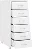 vidaXL Aktenschrank mit Rollen Weiß 28 x 41 x 69 cm Metall [335916] Bild 5