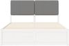 vidaXL Bettgestell mit gepolstertem Kopfteil Hellgrau 150 x 200 cm 3398158 Bild 5