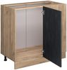 Eckunterschrank R-Line Schwarz Beton 86 cm AP Eiche Vicco Bild 4