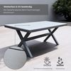 osoltus Gartentisch X Leg Aluminium Kunststoffholz 180 x 90 cm Ash Grey Bild 4