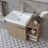Roomart LYCIA-72 Badmöbel Set– 2-teiliges Badezimmermöbel Set - Waschbecken mit Unterschrank - H 54 x B 38.6 x T 72 cm • Eiche(Hell) Bild 4
