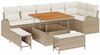 vidaXL Garten-Sofa-Set mit Kissen mit Speicher 9 pcs Beige und Creme 3364356 Bild 2
