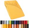 CelinaTex Relax Boxspringbett Wasserbett Spannbettlaken 180x200-200x220 cm mais gelb Jersey Mako Baumwolle 160g/qm Laken Bild 3