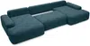 Vente-unique - DAVISO Sofa Stoff Blau - B 163 cm x H 87 cm x L 360 cm Bild 5