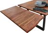 Baumkantentisch Akazie nougatfarben 140 (220) x 90 cm Ansteckplatten schwarz NORINA 76085099 Bild 5