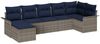 vidaXL Gartensofa-set mit Speicher 7 pcs Hellgrau Poly-Rattan 3354124 Bild 2