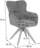6er-Set Esszimmerstuhl HWC-Q35, Küchenstuhl Armlehne drehbar Auto-Return, Stoff Chenille (680g/m²) Holz MVG ~ grau Bild 3