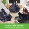 Green Bean® Sitzsack mit Rückenlehne, 230L Füllung waschbar, Polyester-PVC-Stoff camouflage-schwarz, 80 x 70 x 90 cm Bild 3
