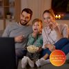 TV-Lowboard Eyecatcher - Fernseher-Tisch in Holz-Optik - HiFi-Kommode mit 2 Türen & 2 Fächern - Wohnzimmer-Möbel Gelb Bild 4