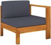 vidaXL 8-tlg. Garten-Lounge-Set mit Dunkelgrauen Auflagen Akazienholz 3057958 Bild 5