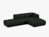 Micadoni Modulares Ecksofa offen Lupine 5-Sitzer Rechts Boucle Baloo Schwarz Bild 2