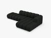 Micadoni Modulares Ecksofa offen Lupine 5-Sitzer Rechts Boucle Baloo Schwarz Bild 3