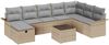 vidaXL Garten-Sofa-Set mit Kissen mit Speicher 9 pcs Beige Poly Rattan 3360271 Bild 2