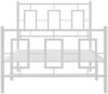 vidaXL Bettgestell mit Kopf- und Fußteil Metall Weiß 90x200 cm 374301 Bild 5