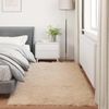 vidaXL Teppich aus Kunstschaffell TAFALLA Beige 80 x 200 cm Polyester 42021479 Bild 4
