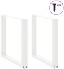 vidaXL Esstischbeine U-Form 2 Stk. Weiß 80x(72-73) cm Stahl 4013189 Bild 3
