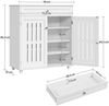 Yaheetech Schuhschrank mit verstellbaren Einlegeböden und Schublade, Holz, 78 x 37 x 85,5 cm, Weiß Bild 4