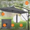 ML-DESIGN Sonnenschirm Ampelschirm mit/ohne LED Solar Ständer Abdeckung Windsicherung Ø330 cm, Gartenschirm UV50+ Sonnenschutz wasserabweisend 360° drehbar & neigbar Bild 2