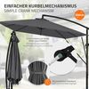 ML-DESIGN Sonnenschirm Ampelschirm mit/ohne LED Solar Ständer Abdeckung Windsicherung Ø330 cm, Gartenschirm UV50+ Sonnenschutz wasserabweisend 360° drehbar & neigbar Bild 3